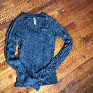 Soft knit gray sweater